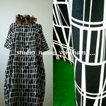 ◆セット販売◆designer's◆モノトーンカラー◆COLONA コロナ◆サラリフンワリcotton100%サテン×柔らかなダブルガーゼのワンピース&ミドルストール◆