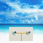 ♦︎NEW♦︎✴︎マリーンブルーな♡猫さんピアス❇︎イヤリング🌸沖縄の星の砂入り❇︎デート❇︎浴衣❇︎デイリー❇︎女子会🌼金属アレルギー対応🌹サージカルステンレス316L