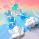 ☁️🤍クリアハートともくもく雲と天使🤍☁️