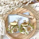 インド刺繍のシンプルピアス♡イヤリング♡