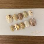 ネイルチップ　淡色ネイル　ニュアンス