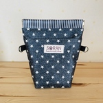 ワンコのマナーポーチ★デニム星柄小／ストライプ