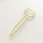 へアスティック かんざし・アレンジ U字　猫　【小】　1本340円