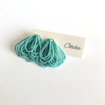 Charlotte Beadsシャワービーズタッセルピアス/イヤリング【Turquoise】