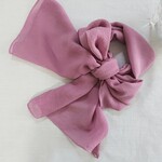 【20%off】シルクシフォン草木染め(コチニール)ストール(赤紫色)