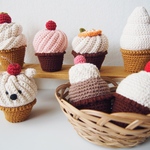 cupcake & soft cream  rattle : : : カップケーキ&ソフトクリームラトル