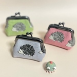 【受注生産】ハリネズミの　豆がま口　ミニがま口　小銭入れ　がま口