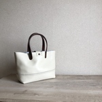 レザー　アイボリー　革　ミニトートバッグ　本革トートバッグ