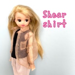 リカちゃん　シアーシャツ（ベージュ）着せ替え服　ブライス