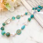＊ターコイズブカラーのショートネックレス