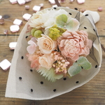 Petit Bouquet＜Creamy Peach＞　＊　ミニブーケ・壁飾り