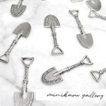 6個入)antique silver shovel charm