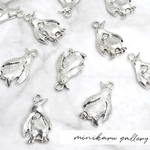 6個入)antique silver penguin charm