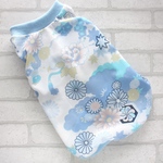 犬服☆メッシュニット　和柄風　タンクトップ　ハンドメイド