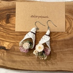 ドライフラワースワッグピアス❀rose〖 イヤリング変更可〗