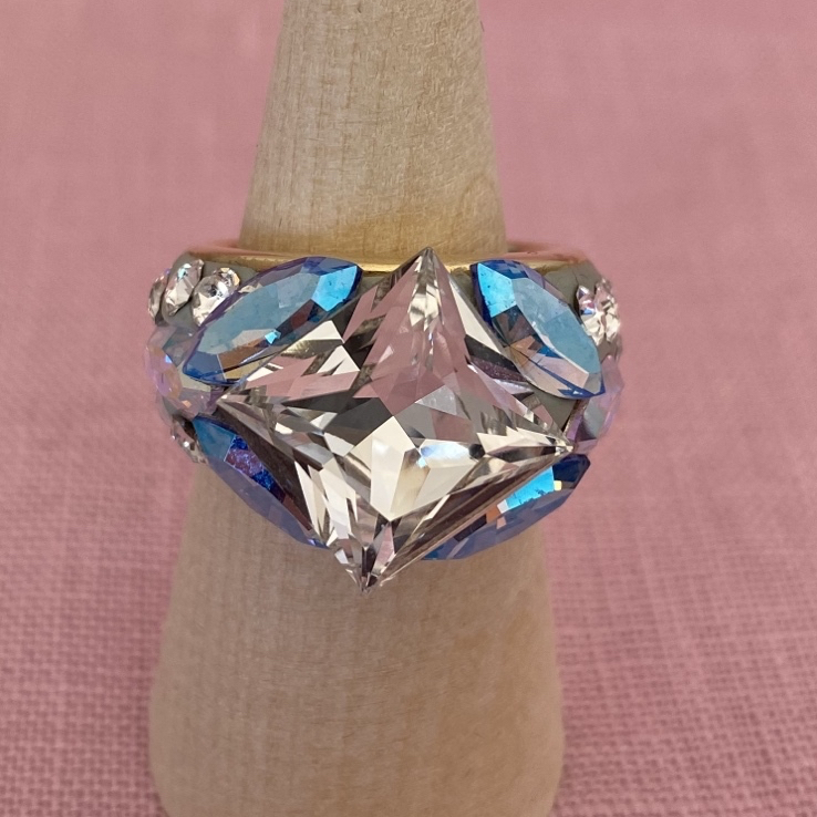 ZUNI ディシュタ家 インディアンジュエリー スクエアリング インレイ シェル ジュエリー 四角リング ZUNI ディシュタ家 インディアンジュエリー