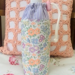 リバティ　ネオンカラー×ストライプ　ぷっくりペットボトルケース  アナベラ　ネオンオレンジ・ブルー