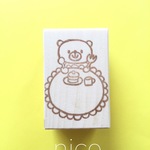 nico＊消しゴムはんこ＊おやつくまちゃん