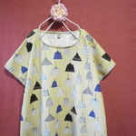 北欧モダンランプ　半袖ワンピース 　黄色