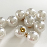 パールキャッチ ホワイトカラー 約10mm、10個