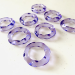 Clear Purple 28mm Distorted Circle Parts