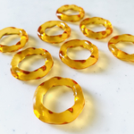 Clear Orange 28mm Distorted Circle Parts