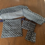 sayo-ty様☆専用　ベビービョルンONE+ 抱っこ紐　よだれカバー　首回りカバー　胸元カバー　収納カバー　　デニムスター×ヒッコリー　星　ストライプ　首周りカバー　よだれパッド　胸当てカバー