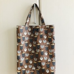 【SALE1点もの！】ラミネート　トートバッグ　クマ柄