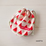 ミニミニ巾着　* スイカ🍉　col. pink