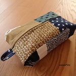 マスクストッカー 不織布マスク入れ * nordico design patchwork　col. navy