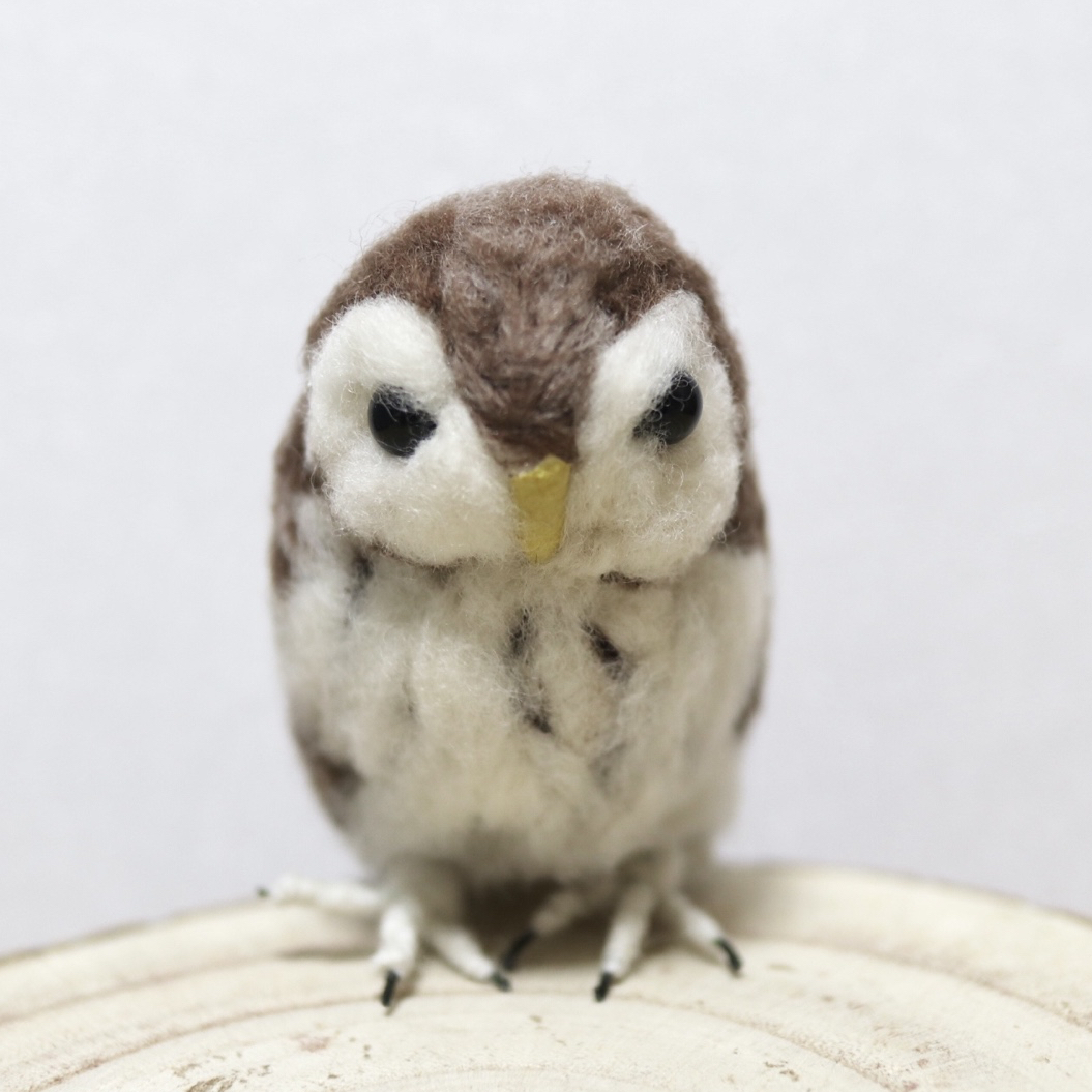 羊毛フェルト】モリフクロウ☆2/3 サイズ☆ 【公式通販】