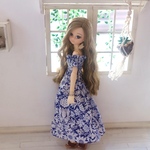 リカちゃん服　オフショルワンピース