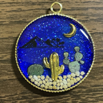 レジン チャーム サボテン 夜空