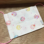 【送料無料】子供用マスク＊白マカロン