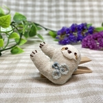  ＊刺繍＊ちょうちょとナマケモノさん