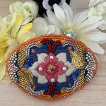 バレッタ【ハンドメイド】刺繍&ビーズ