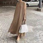 コットンリネン爽やかワンピース【送料無料】