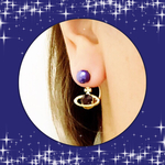 土星バタフライキャッチピアス