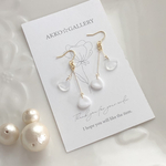 ☆ゆらゆら♪ホワイト＆クリア☆チェコピアス☆