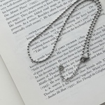 rice chain necklace(silver)