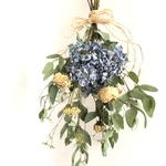 ドライフラワー薔薇&紫陽花スワッグ