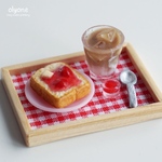 【olyone cafe】ジャムトーストセット(苺ジャム)