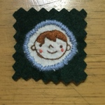 手刺繍ほのぼのアップリケ 〜男の子