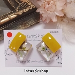 レジン 本物のお花 イヤリング No.96