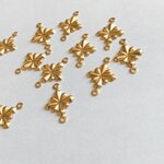 10個　真鍮無垢ダイヤ型コネクター15ｘ10㎜　