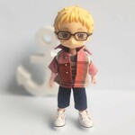 オビツ11 　ねんどろいど　マドラスチェック・セット　【オレンジ】