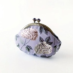 リバティ&ウィリアムモリス　がま口紫陽花ポーチ