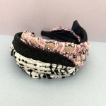 LINTON TWEED♡大人のためのツイストリボン♡カチューシャ♡モノトーン✖️ピンク