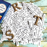 SALE!送料無料　【S190-3 コラージュ素材】海外シール　ジャーナル　ラベル　英字　手帳　おすそ分け　メモ　