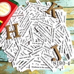 SALE!送料無料　【S190-4 コラージュ素材】海外シール　ジャーナル　ラベル　英字　手帳　おすそ分け　メモ　
